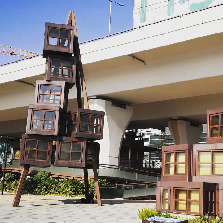 The tower from recycled materials