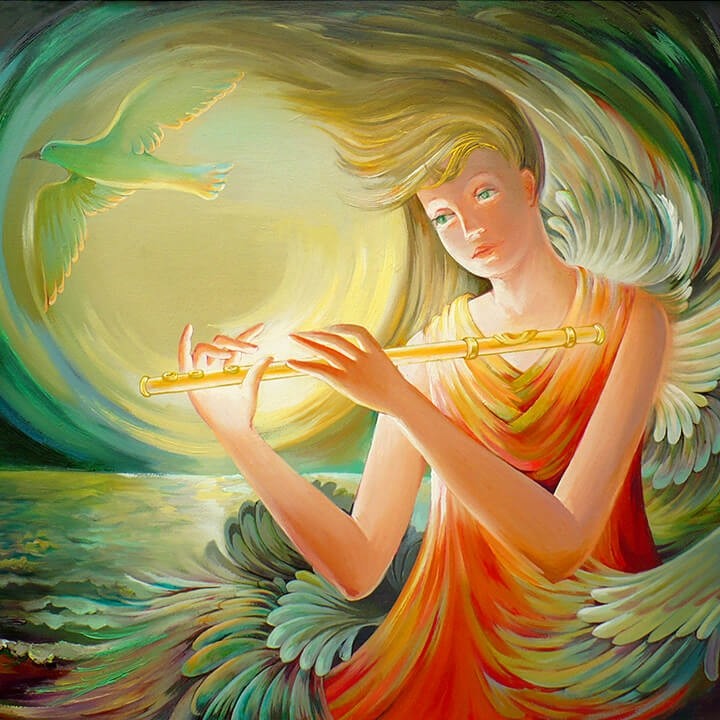 angel con flautin