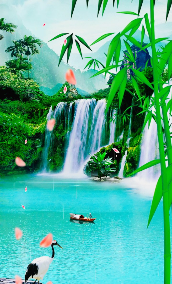 Natural waterfall