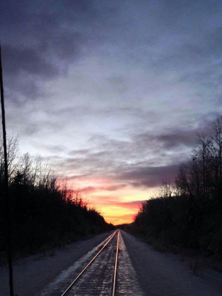 CN Rail Grande Cache Sub sunrise