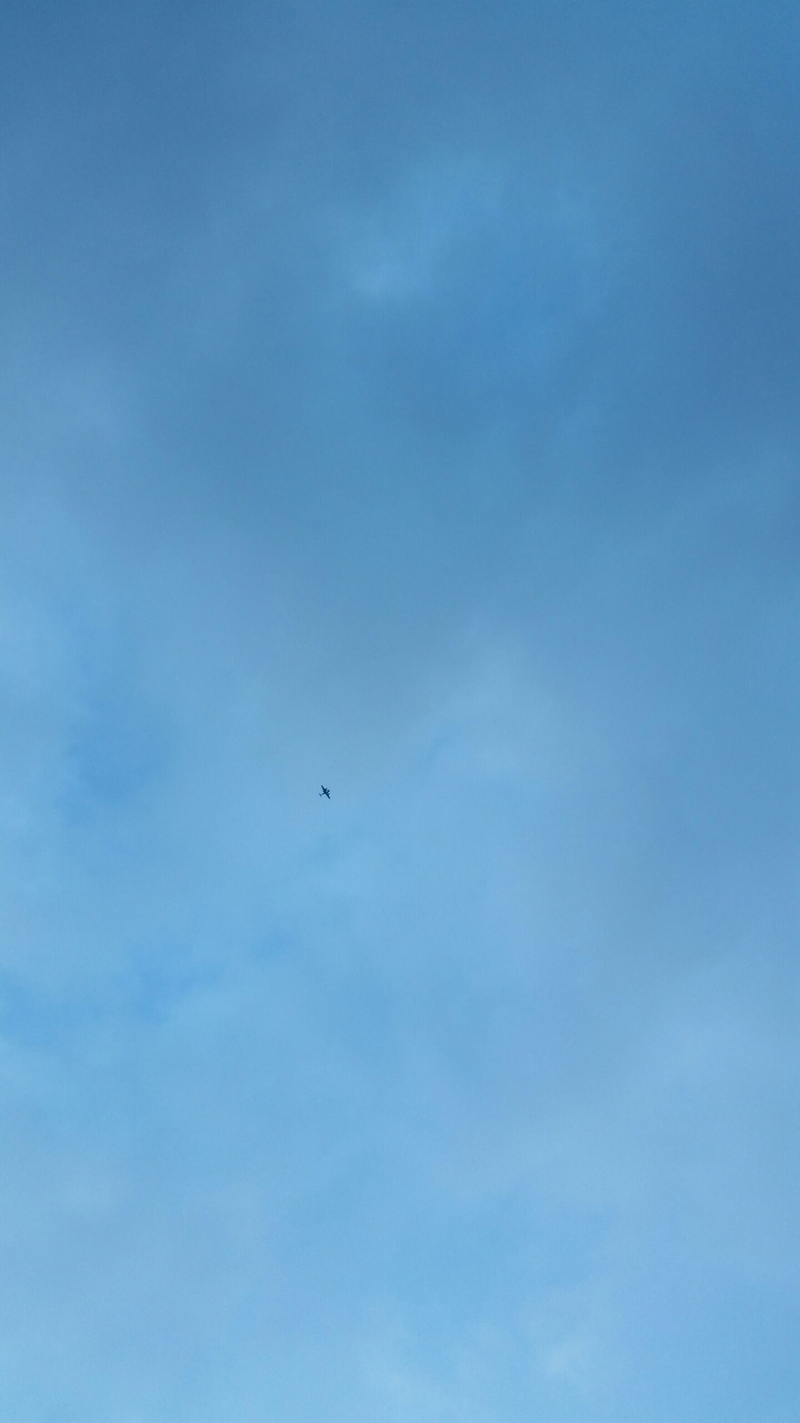 tiny plane in the vast sky