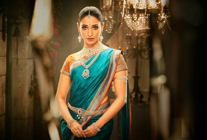 Tamanna traditional Saree's and jewellery add