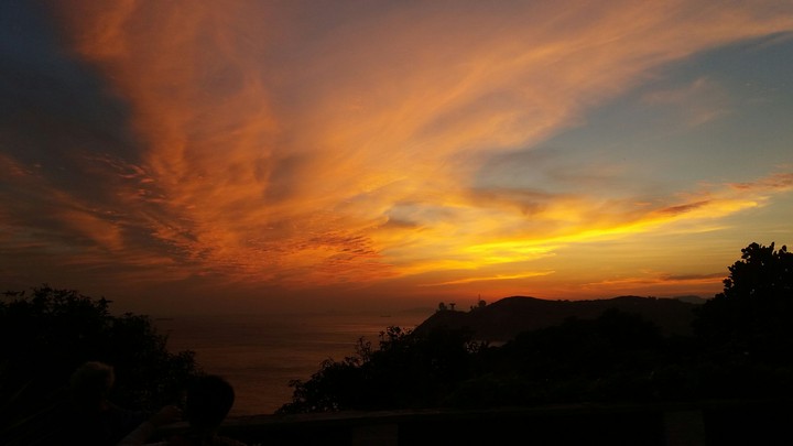 sunset before typhoon passes by
