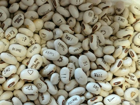 Calligraphy on the pebbles
