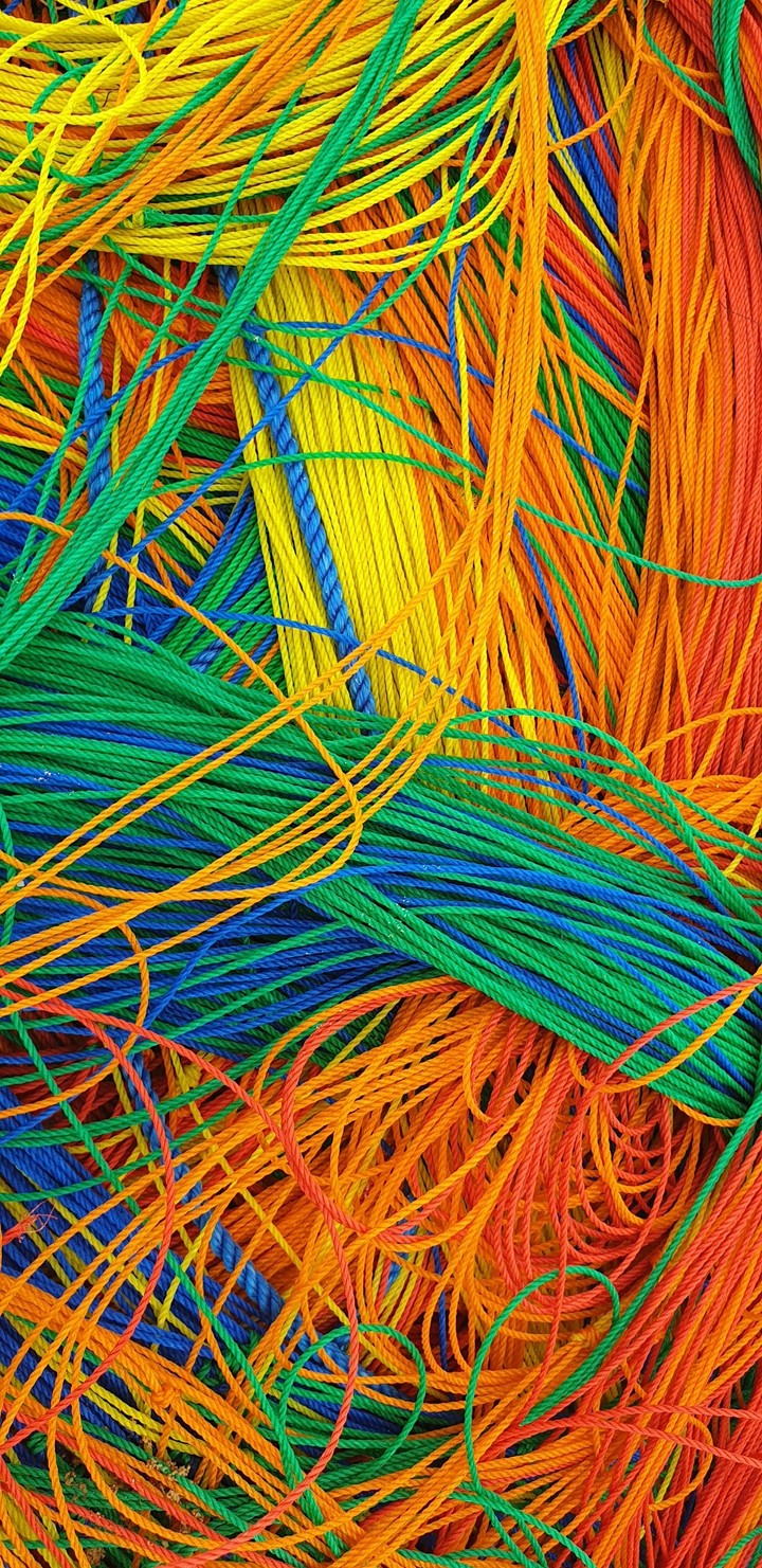 colorful  nylon ropes