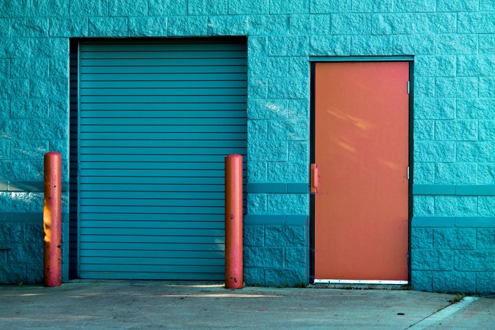 Teal Blue Wall