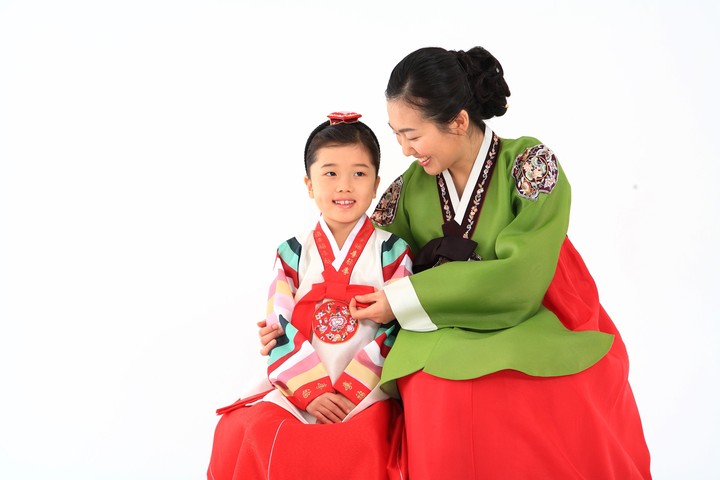 Family in Korean Dress