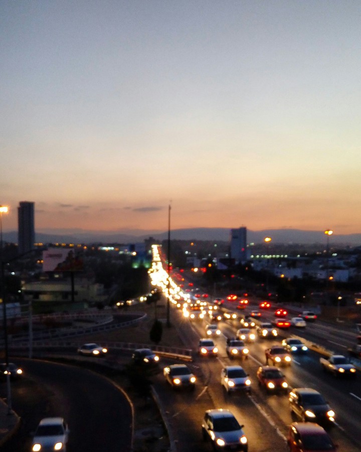 Sun goes dawn in Zapopan, Mexico.