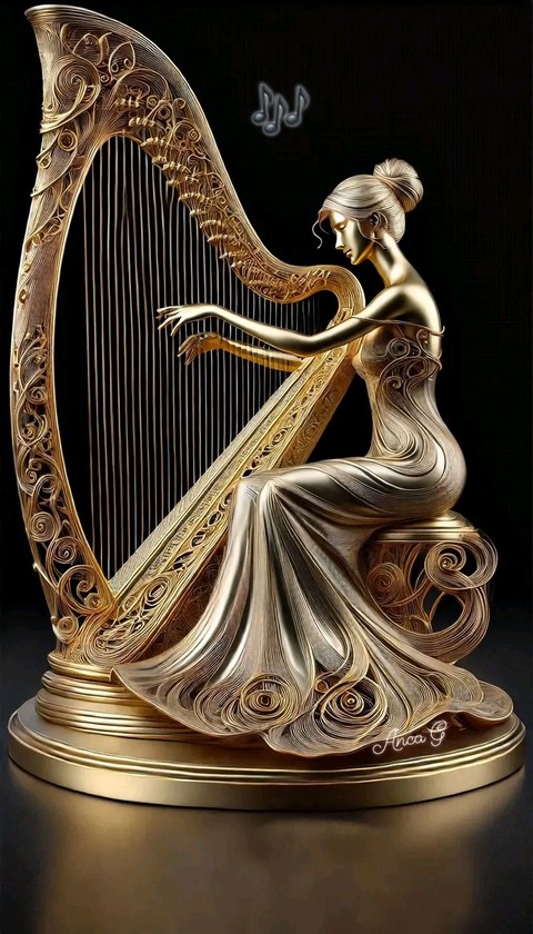 bronze, chordophone duvar kağıtları