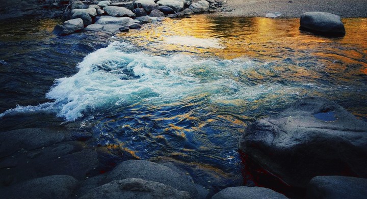 a stream on a beautiful day