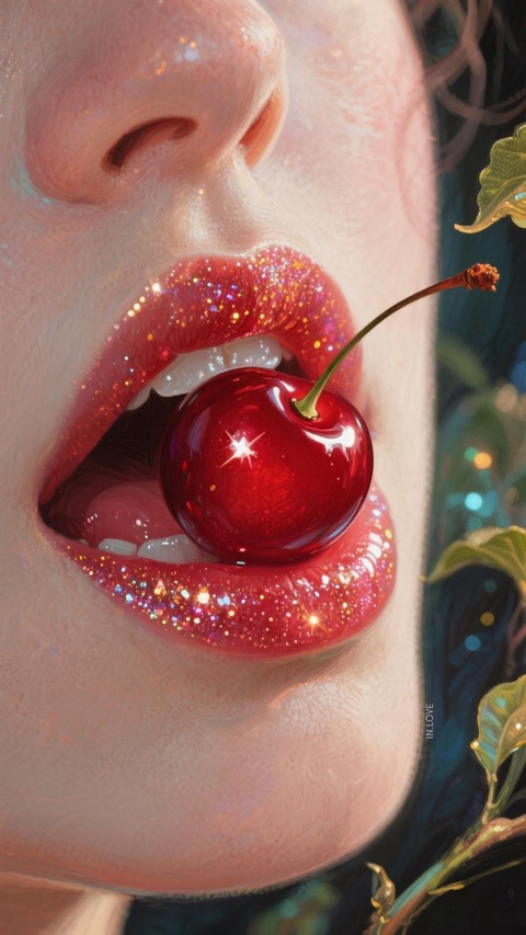 тапети lipstick, red
