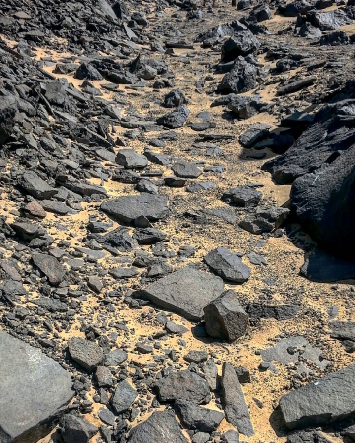 Black rocks
