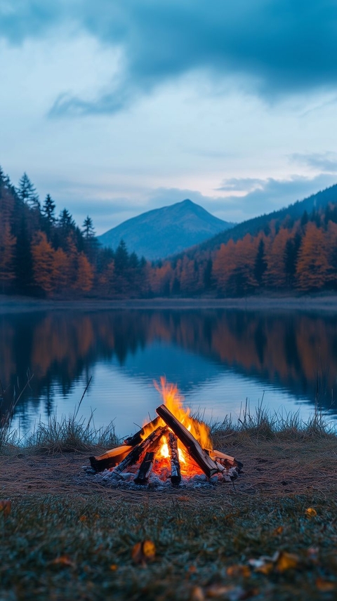 hình nền Campfire, forest
