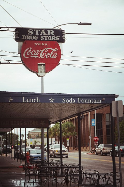 Old time drugstore on the island