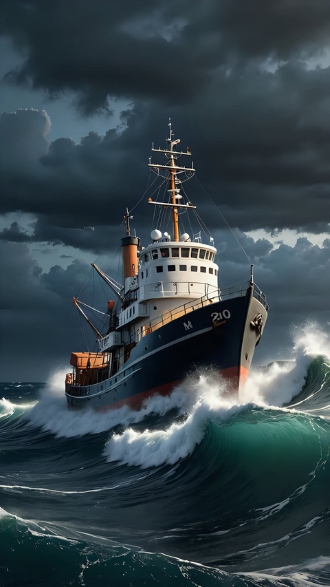 ship, ocean Hintergrundbilder