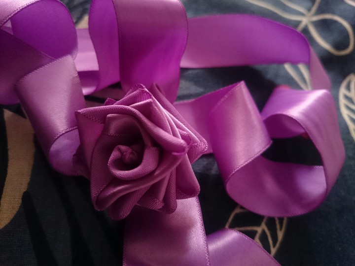 hand made ribbon rose