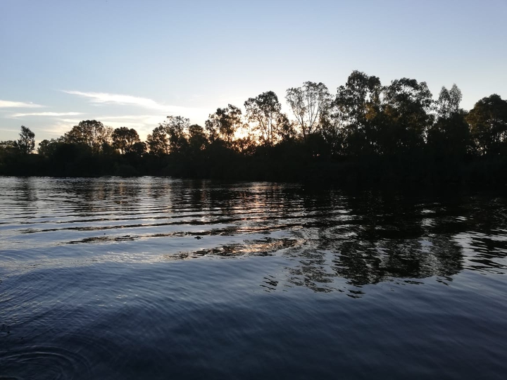 Peaceful river waters