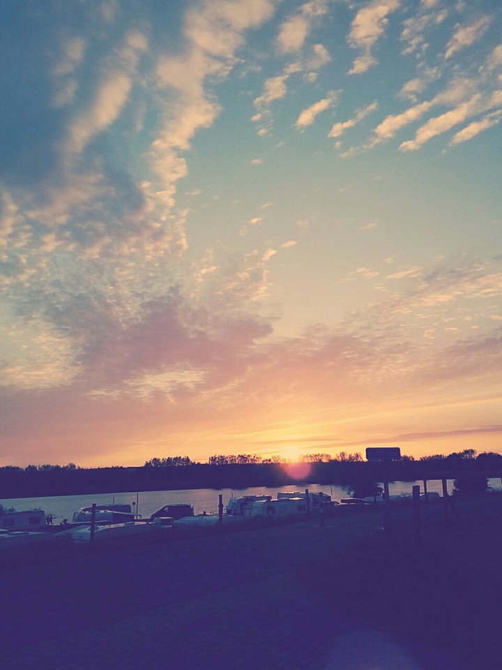 Sunset at the camping area