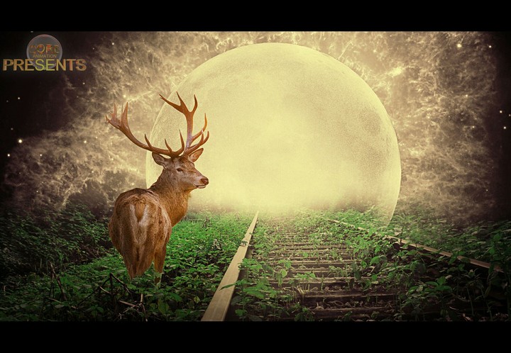 Surreal Deer of Moon