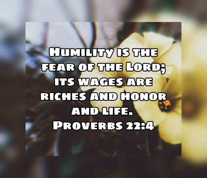 PROVERBS 22:4