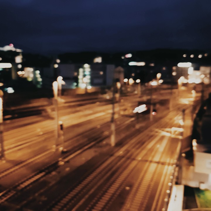 blurry night