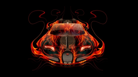 fire Bugatti