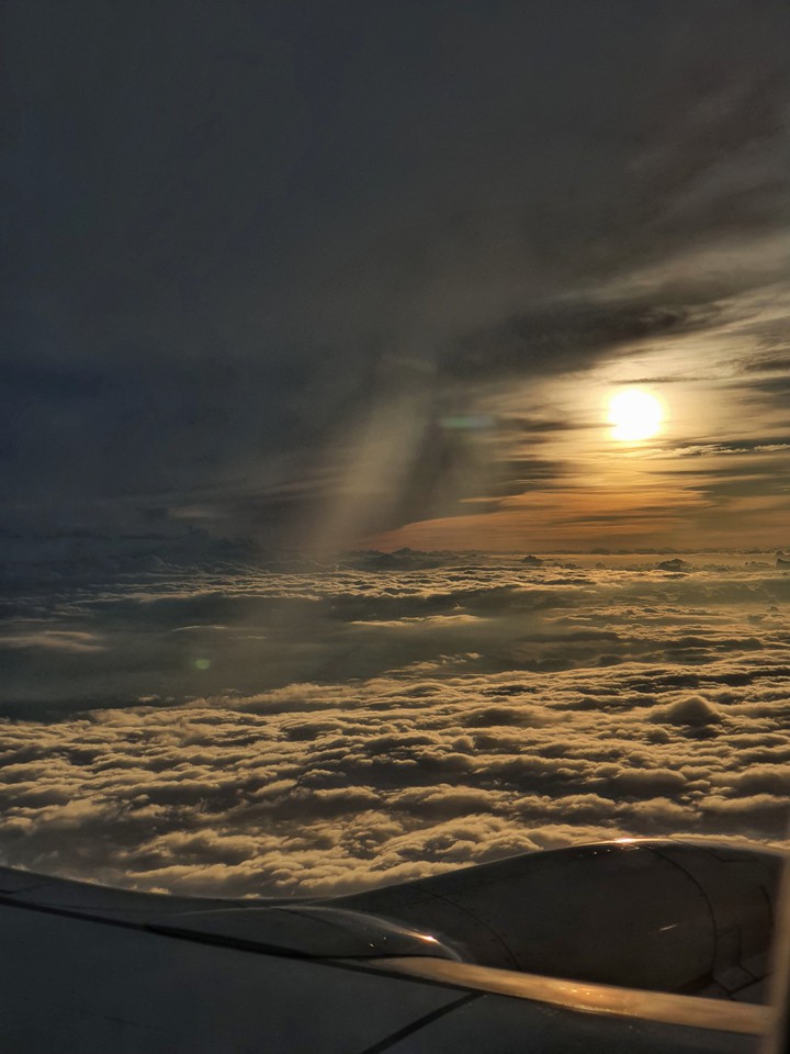 sunset in the sky