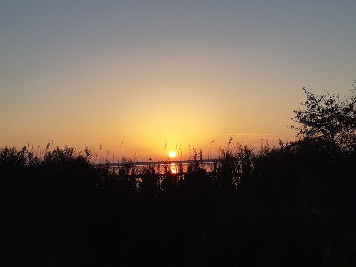 Sunset.