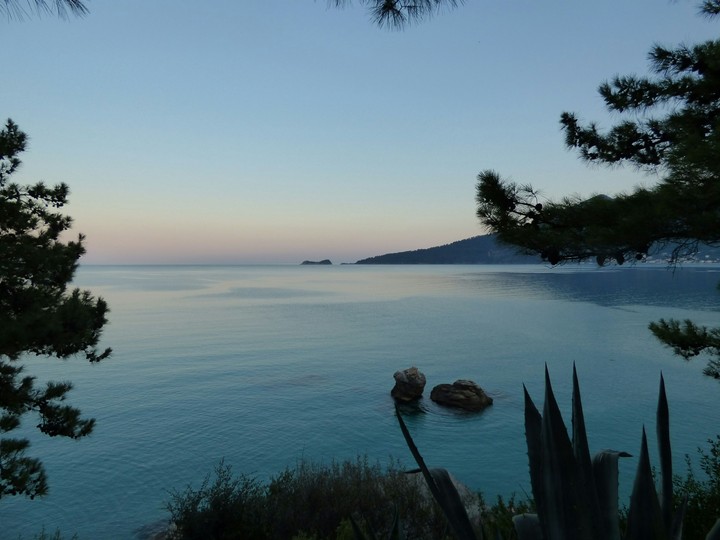 sunset in thasos