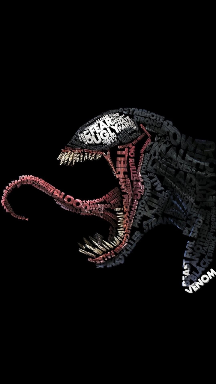 venom minimalist scary wallpaper