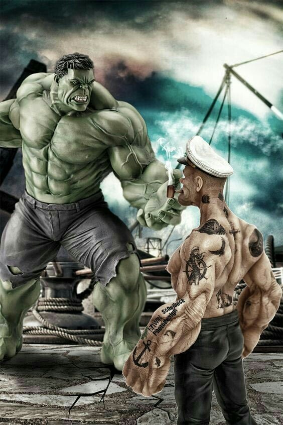 hulk and popeye