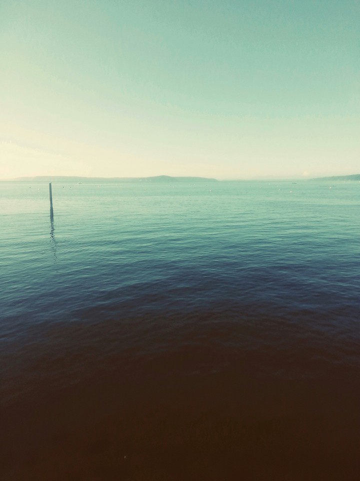 The deep dark water.
