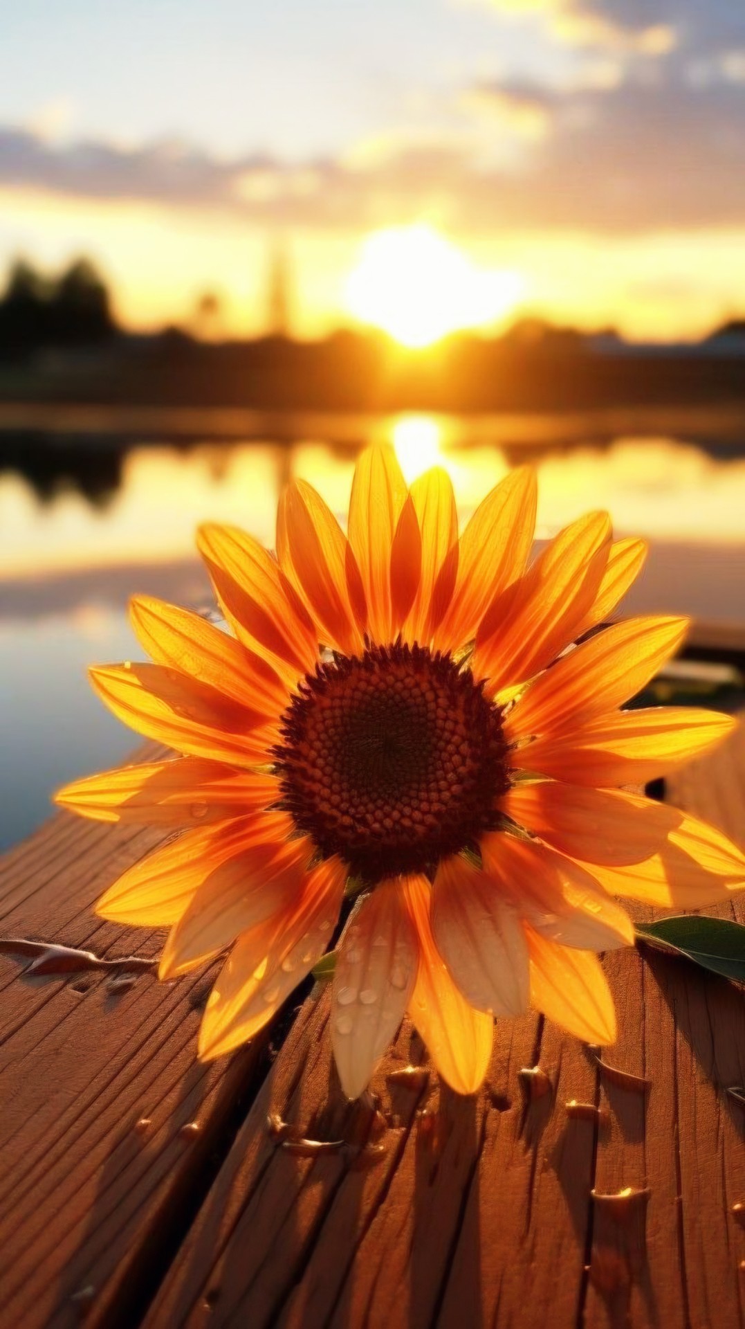 SUNFLOWER AT SUNSET