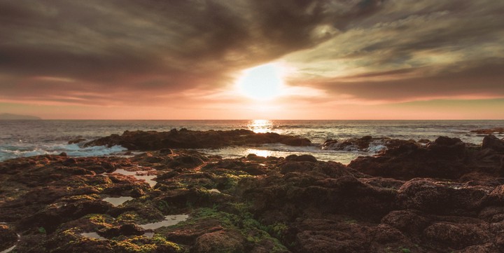 puesta de sol que transmite paz