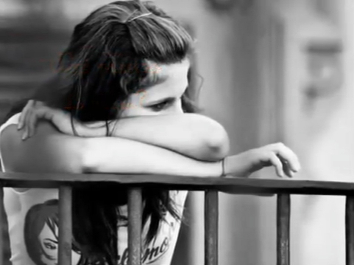 a beautiful girl feeling alone...
