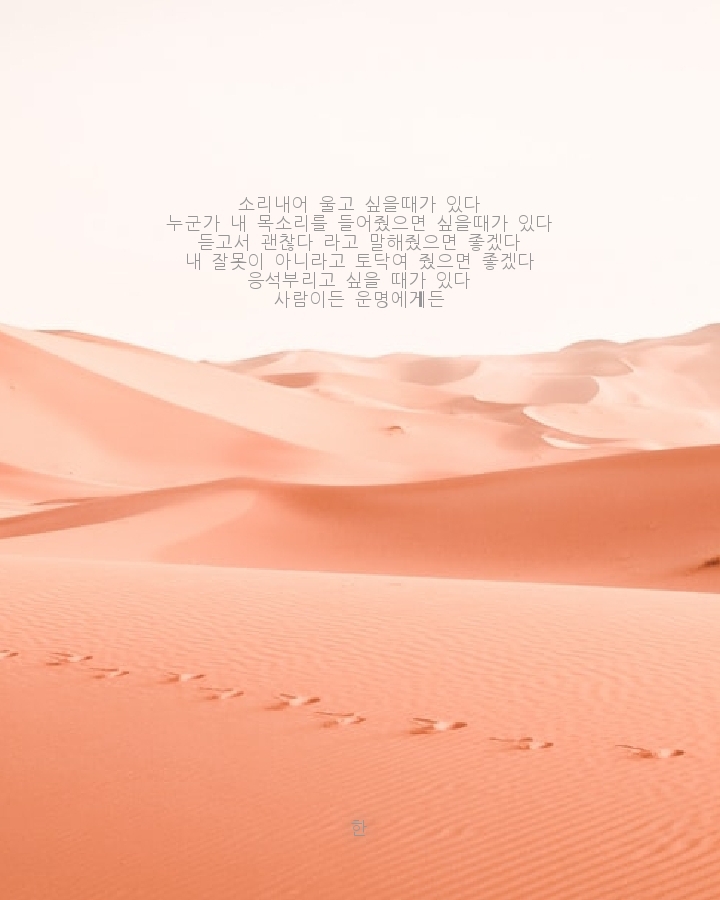 사람이든 운명에게든
