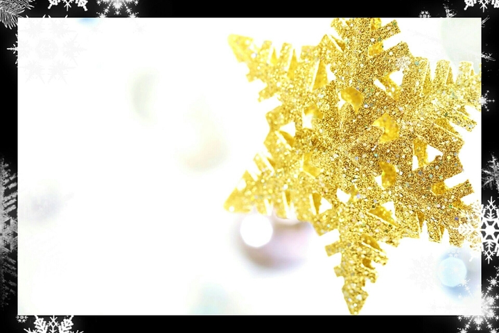 golden glittering snowflake