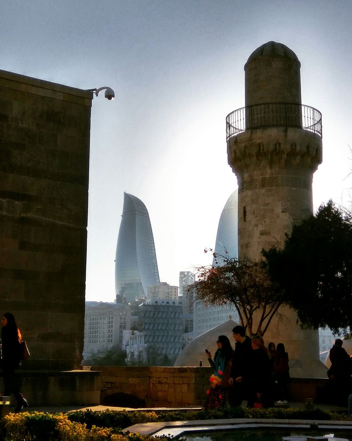 Flame Towers through Shirvanshahlar Palace