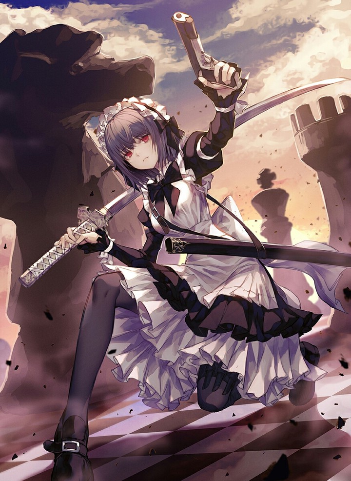 sword, girl and death