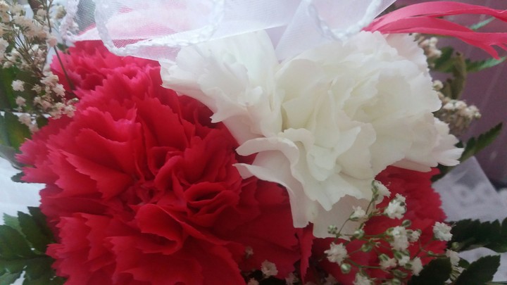 red and white