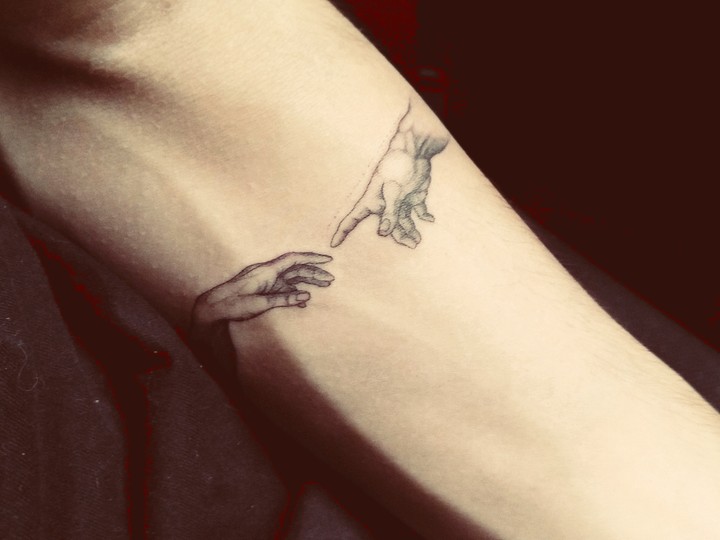 The hand's tattoo