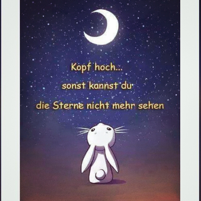 Kopf hoch , sonst kannst du die Sterne nicht mehr sehn