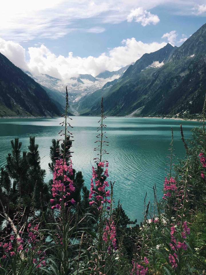 Mountains and a lake