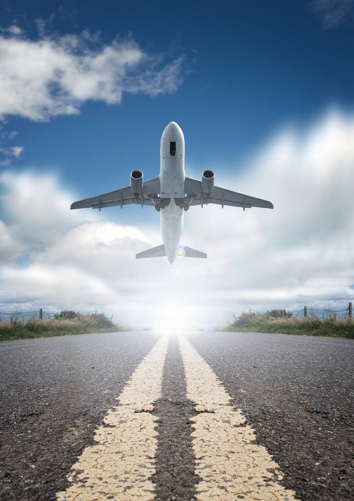 airplane background portrait