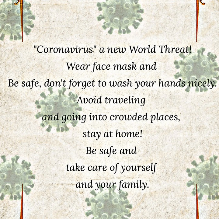 Be safe and take care of yourself (๑^ں^๑)(๑^ں^๑)