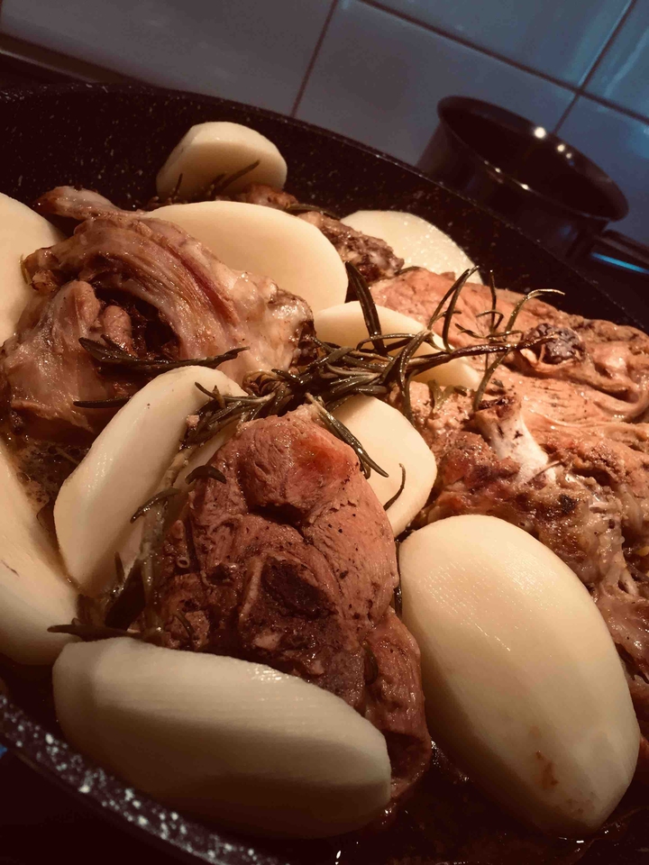 Lamb meat and potatoes^^