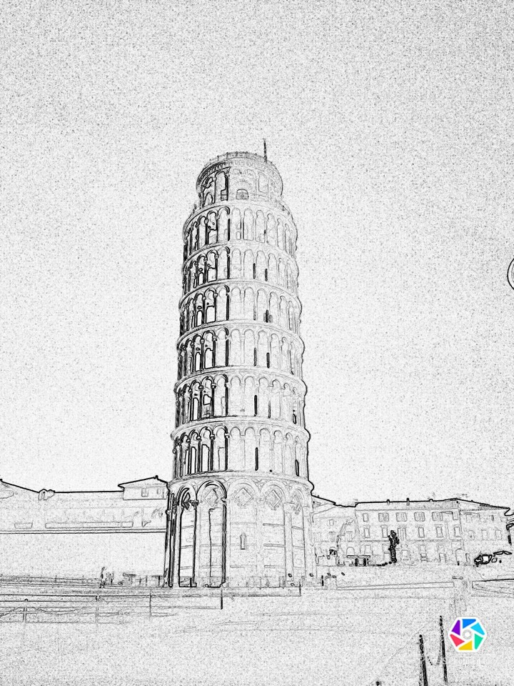 la torre di pisa dessinée