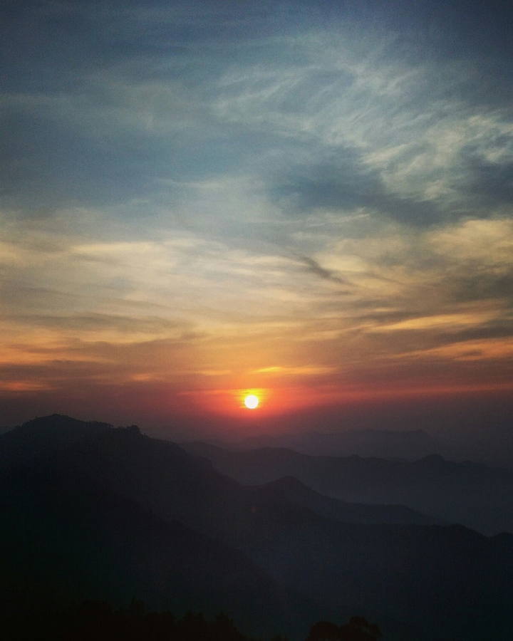 sunrise in the mountains