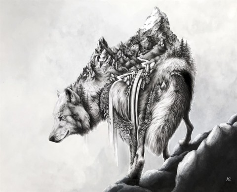 wolf art