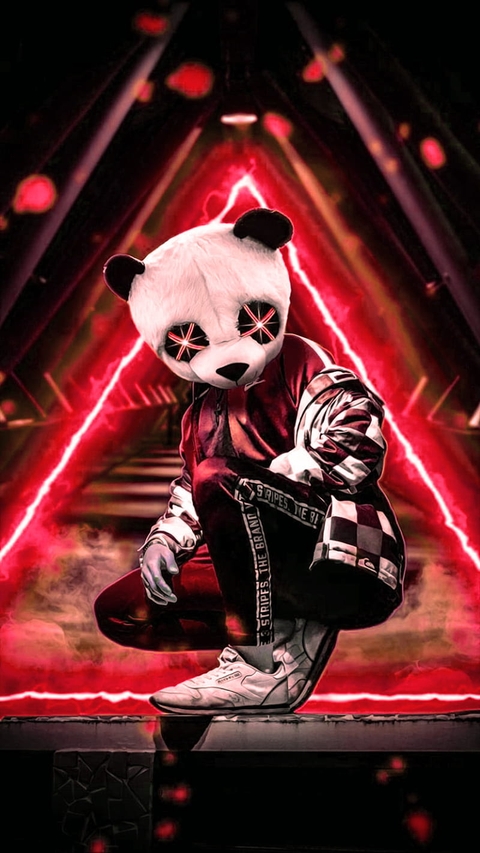 Panda mask man